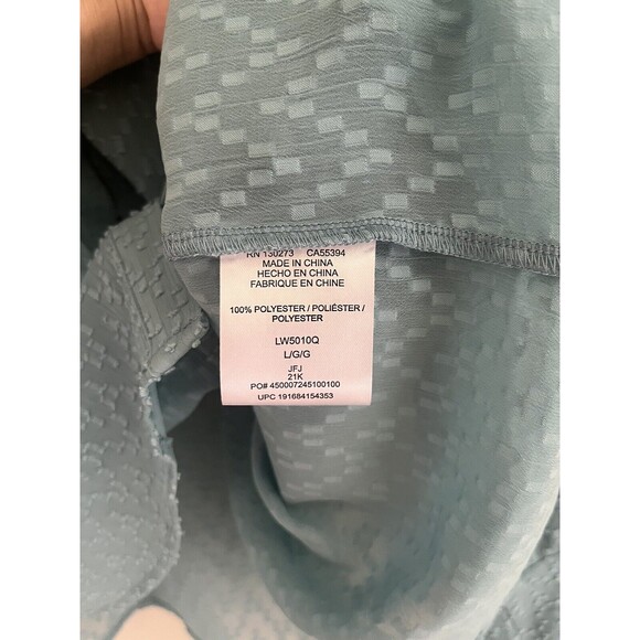 Wrangler Retro Women’s Blouse Turquoise Bell Sleeves Sheer Button-Up Large - Picture 5 of 5